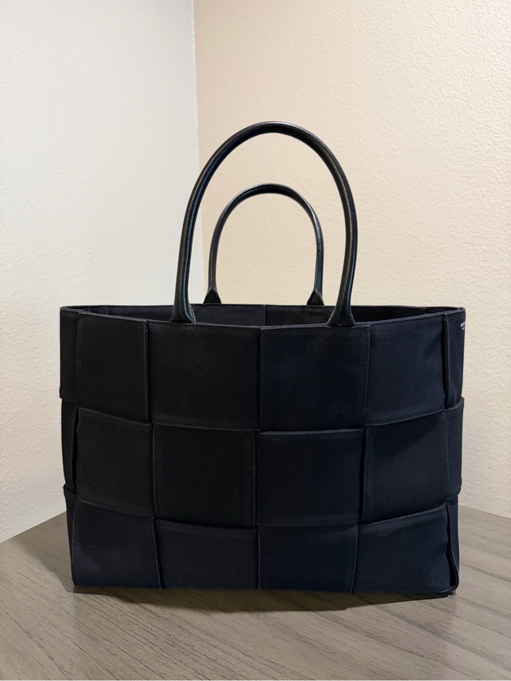 Bottega Veneta Black Woven Tote Bag